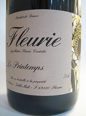 METRAS FLEURIE PRINTEMPS 0,75cl